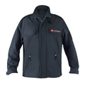 Feuerwehr Softshelljacke in marineblau mit zwei Brusttaschen und Feuerwehrwappen Niedersachsen von Büttner Fire Fashion