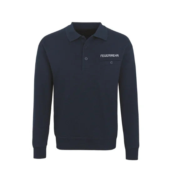 Sweatshirt mit Polokragen Feuerwehr Meck.Pom