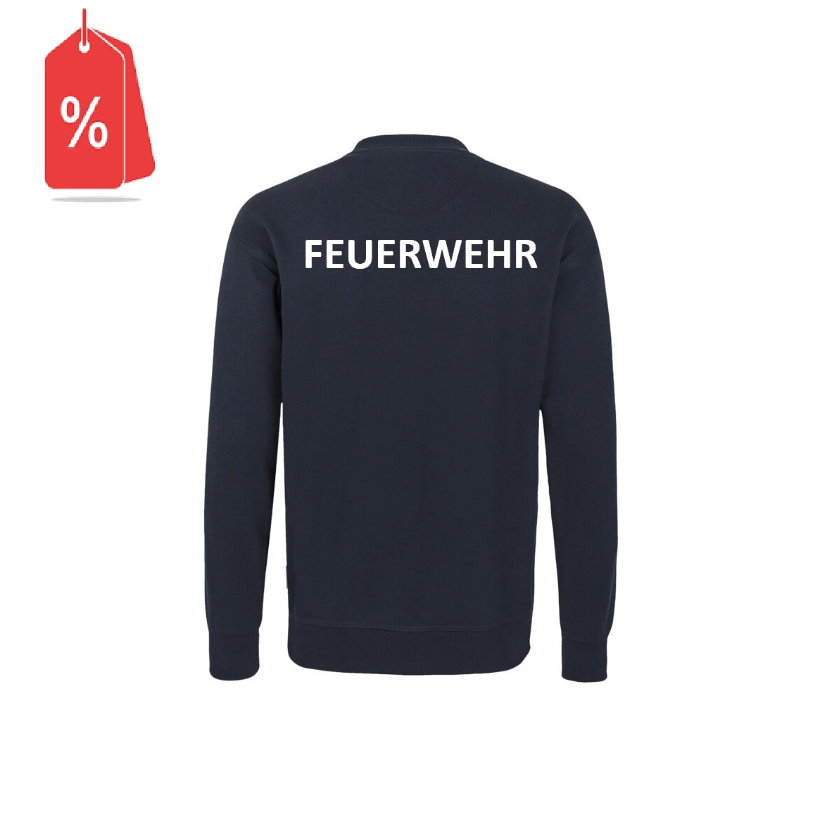 Sweatshirt inkl. Druck FEUERWEHR weiß
